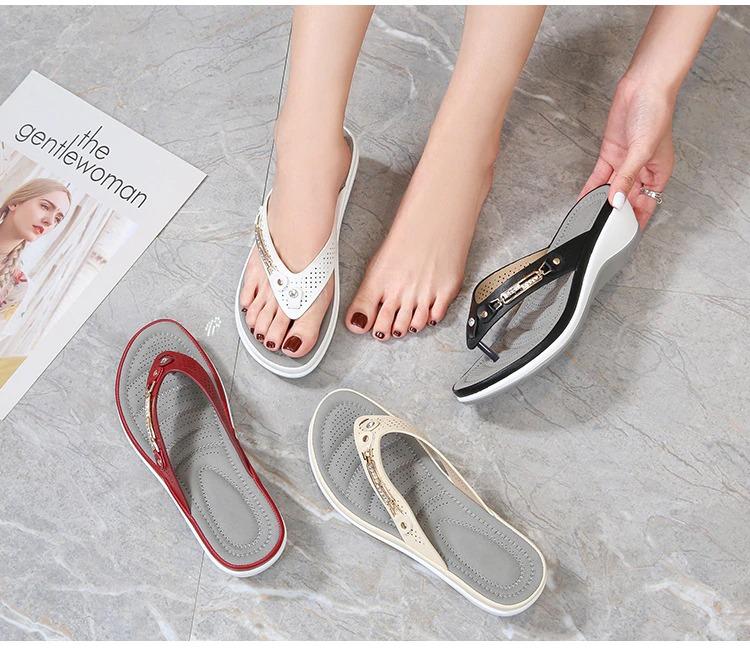 Women's Metal Button Sandals for Summer