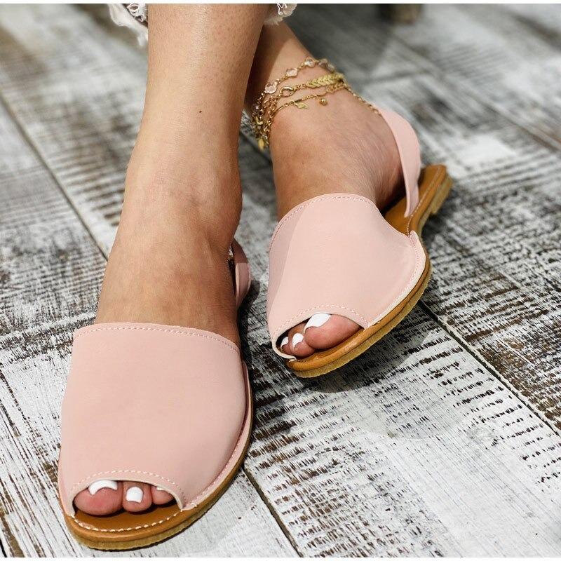 Leather Hollow Out Retro Sandals