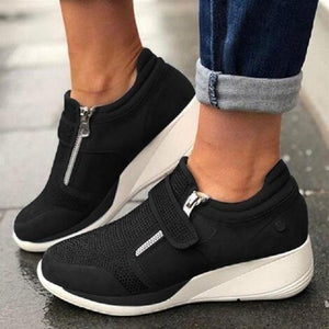 Women's Zippers Platform Sneakers