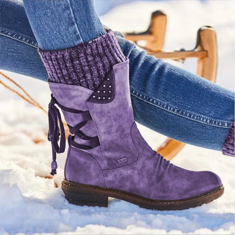 Winter lace-up boots for women