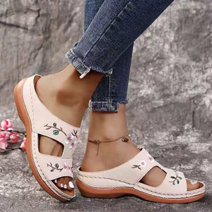 Embroider Flower Colorful women's Sandals