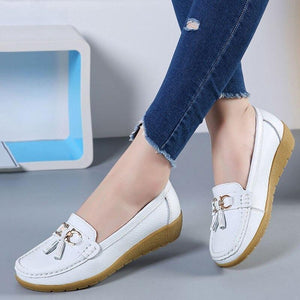 Leather Breathable Moccasins For Women's