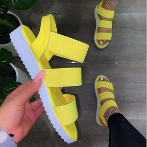 Casual and comfortable all-match Hollow elastic Sandals