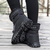 Women's plush ankle boots