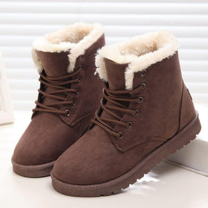 SweetyCherry® Anti-Slip Waterproof Lace Up Snow Boots For Women