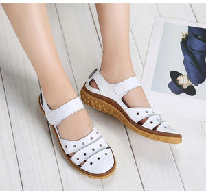 Leather sandals for women's