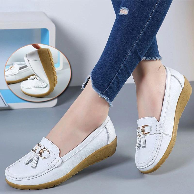Leather Breathable Moccasins For Women's